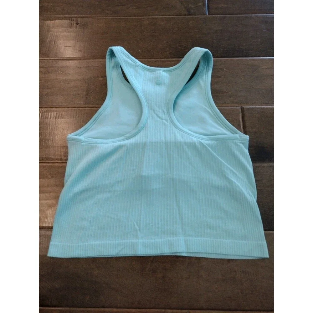 LULULEMON Women's Ebb To Street mint green waist racerback tank top - 8
